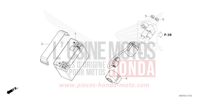 BATTERIE de CBR1000RR SP SP1 SP2 MAT PEARL MORION BLACK (NHC33) 2024